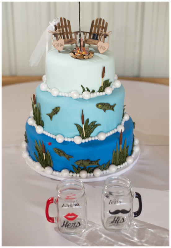 fish themed wedding cake, sandy huff floyd wedding cake, awesome wedding cake, 