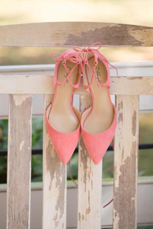 wedding shoes, pink wedding shoes, fun shoes for brides, 